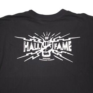 Hall Of Fame Black Graphic T Shirt Streetwear Fist Skull Logo Large